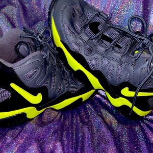 2013 NIKE Air Slant Mid Air Suranto Mid Gray Neon Shoes